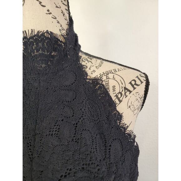 Free People Mini Dress M Harper Lace Halter Open Back OB915841 black Womens - Picture 4 of 15